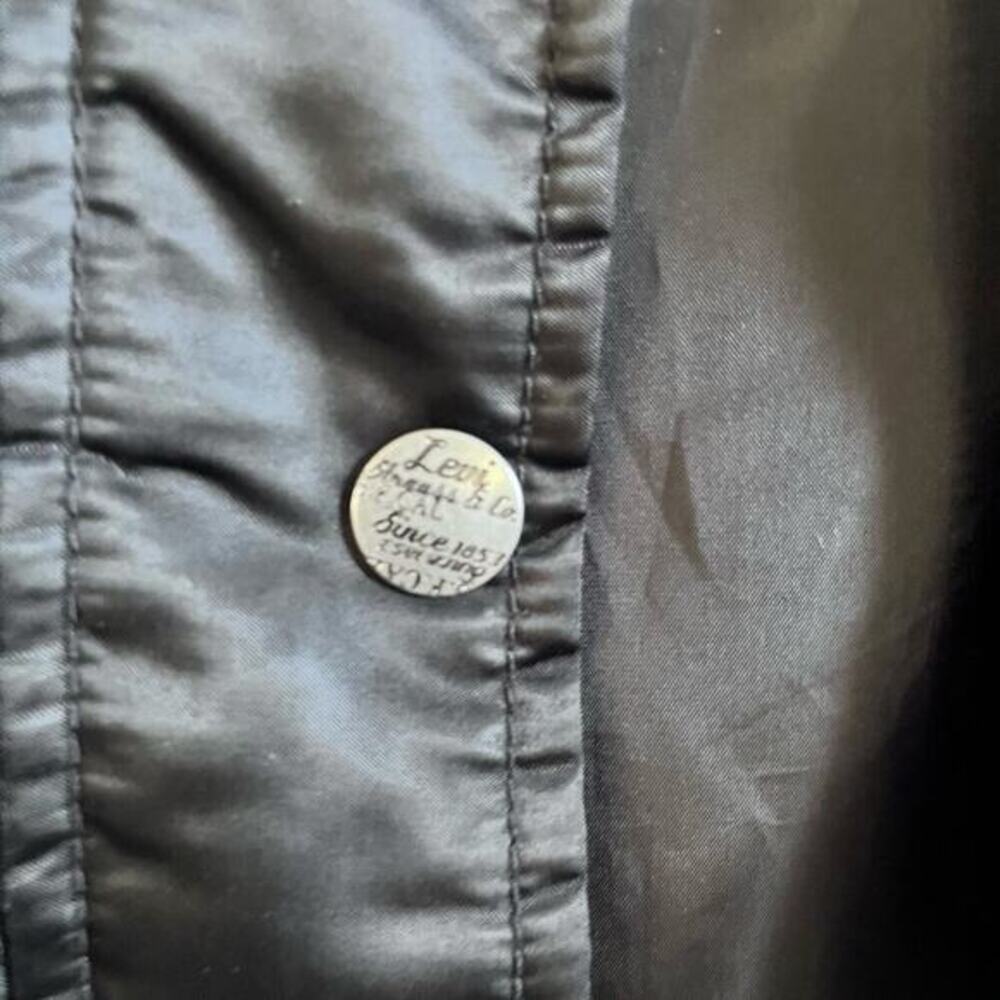 LEVIS Vintage Black Puffer Bomber‎ Jacket  (I352) - Picture 4 of 7